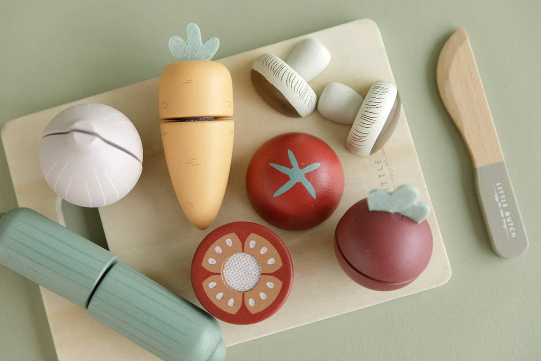 Little Dutch - Wooden Cutting Vegetables Play Set - All Mamas Children