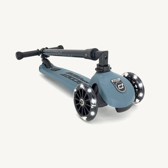 Scoot and Ride Scooter - Highwaykick 3 LED in Steel - All Mamas Children