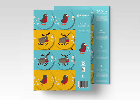 Reindeer & Robins Recyclable Wrapping Paper & Tags - All Mamas Children